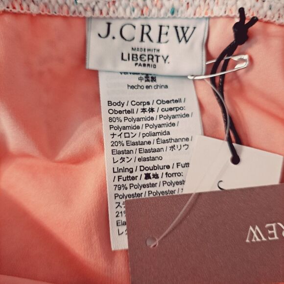 J. Crew Sunset Pink Liberty Fabric Bikini Bottom Fresh Floral Feminine 3X NWT - Picture 5 of 11